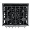 Forno Leonardo Espresso 30" Black Gas Range, 5 cu.ft Convection Oven-FFSGS1116-30BLK | Cuisiniere a gaz Leonardo Espresso de 30", noire, 5 pi³ – FFSGS1116-30BLK