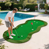 Costway 5 X 10 Ft Professional Golf Practice Mat With 3 Holes And Golf Balls For Home