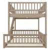 Sabrina Full Xl Over Queen Solid Wood Convertible Design Bunk Bed With Ladder - Walnut | Sabrina – Lit Superpose Convertible En Bois Massif, Format Full Xl Sur Queen Avec Echelle - Noyer