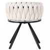 Amelia Velvet Swivel Dining Chairs with Tufted Upholstered and Metal Legs Set of 4, Beige  | Chaises de salle a manger pivotantes Amelia en velours avec revetement capitonne et pieds en metal, lot de 4, beige