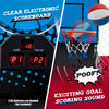 Costway Dual Shot Basketball Arcade Game With 8 Game Modes Arcade Sound Electronic Scoring Red