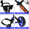 Costway Foldable 3 Wheel Push Pull Golf Club Cart Trolley W/seat Scoreboard Bag Blue