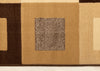 Florence Brown Beige Layered Squares Rug, 5'3" x 7'5" Indoor Area Rug | Tapis Florence a carreaux superposes marron et beige, 5'3" x 7'5"