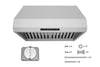 Hauslane | PRO Series PRO500 30" | Versitile Under Cabinet or Wall Mounted Range Hood | with Smart App Control | Hauslane | Serie PRO PRO500 30" | Hotte de cuisine polyvalente sous le meuble ou murale | avec controle via application intelligente