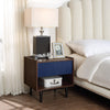 Duane Mid-Century Modern 4-Piece Living Room Set in Navy Blue | Ensemble de salon Duane style milieu du siecle, 4 pieces, bleu marine