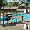 7'x4.5' Grill Gazebo Outdoor Patio Garden Bbq Canopy Shelter Storage Hook Beige