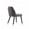 Estelle Modern Vegan Leather Wood Dining Chair in Graphite - Set of 2 | Chaise de salle a manger moderne Estelle en cuir vegetalien et bois, graphite - Lot de 2