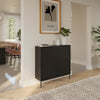 Nordika Slim 2-Door Storage Console Accent Cabinet - Black | Armoire décorative de rangement mince Nordika à 2 portes - noire