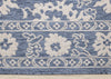 Cabana Blue White Elegant Border Outdoor Rug, 6'7" x 9'6" Outdoor Area Rug | Tapis d'exterieur Cabana bleu et blanc a bordure elegante, 6'7" x 9'6"
