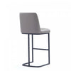 Serena Modern Metal Upholstered Barstool in Taupe - Set of 2 Bar Stool | Tabouret de bar moderne en metal et tissu Serena, taupe - Lot de 2