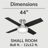 Dempsey Low Profile Ceiling Fan with Light Fixture - Black | Ventilateur de plafond Dempsey à profil bas avec luminaire - Noir