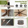 Costway 11.5 X 11.5 Ft Pop-up Gazebo Tent With Mesh Netting Walls 2 Removable Privacy Wind Cloths