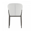 Kirsten Modern Metal Vegan Leather Dining Chair in White - Set of 2 Armoire | Chaise de salle a manger moderne en metal et cuir vegetalien Kirsten, blanc - Lot de 2