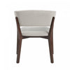 Blake Modern Faux Mohair Wood Armchair in Greige - Set of 4 Dining Chair | Fauteuil Blake moderne en faux mohair avec accoudoirs en bois, coloris grege - Lot de 4