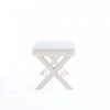 Abigail Mid-Century Modern Upholstered Velvet Accent Bench in Cream | Banc d’appoint moderne du milieu du siecle Abigail en velours creme capitonne