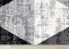 Covington Black White Grey Distressed Geometric Triangle Rug, 2'0" x 7'7" Indoor Area Rug | Tapis Covington triangle geometrique noir blanc gris vieilli, 2'0" x 7'7"
