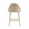 Gracie Modern Metal Upholstered Counter Stool in Tan and Gold - Set of 3 | Tabouret de comptoir moderne en metal Gracie avec revetement en tissu, couleur beige et or - Lot de 3
