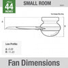 Dempsey Low Profile Ceiling Fan with Light Fixture - White | Ventilateur de plafond Dempsey à profil bas avec luminaire - Blanc