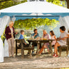 Costway 2 Tier 10'x10' Patio Gazebo Canopy Tent Steel Frame Shelter Awning W/ Side Walls