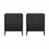 Novara Contemporary 22" Nightstand in Black (1-Drawer) | Table de nuit contemporaine Novara 56 cm en noir (1 tiroir)