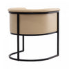 Cosmopolitan Mid-Century Modern Vegan Leather Metal Dining Chair in Tan - Set of 2 | Chaise de salle a manger moderne mi-siecle cosmopolite en cuir vegetalien et metal, couleur beige - Lot de 2