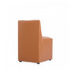 Anna Square Modern Vegan Leather Dining Chair in Saddle Brown - Set of 2 | Chaise de salle a manger moderne en cuir vegetalien Anna Square, couleur brun selle - Lot de 2