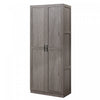 Cornelia Modern 2-Piece Wardrobe Closet in Gray Armoire | Armoire-penderie moderne Cornelia 2 pieces en gris