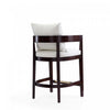 Ritz Mid-Century Modern Wood Upholstered Counter Stool in Ivory - Set of 2 | Tabouret de comptoir en bois rembourre style mid-century Ritz, ivoire – Lot de 2