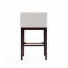 Kingsley Mid-Century Modern Wood Upholstered Barstool in Ivory - Set of 3 | Tabouret de bar rembourre en bois style Mid-Century Modern Kingsley, ivoire - Lot de 3