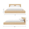 Kanso Low Platform Bed Set King Bed | Kanso Lit a Plateforme Basse avec Tete de Lit