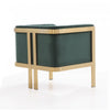Paramount Modern Velvet Lounge Chair in Forest Green - Set of 2 | Fauteuil lounge moderne en velours Paramount vert foret - Lot de 2