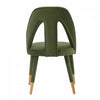 Neda Modern Upholstered Velvet Dining Chair in Olive Green - Set of 2 | Chaise de salle a manger moderne Neda en velours vert olive - Lot de 2