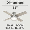 Dempsey Low Profile Ceiling Fan with Light Fixture - Grey | Ventilateur de plafond Dempsey à profil bas avec luminaire - Gris