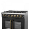 Forno Galiano 36" Black Gas Range, 4.32 cu.ft- FFSGS6444-30BLK | Cuisiniere a gaz noire Galiano 36 pouces, 4,32 pi³ – FFSGS6444-36BLK