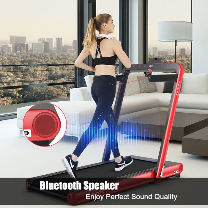 Superfit 4.75hp 2 In 1 Folding Treadmill W/remote App Control