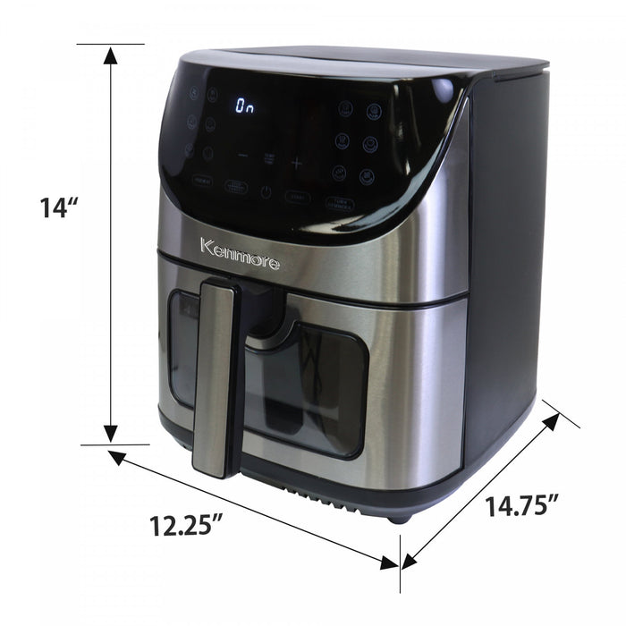 Kenmore 8 Qt Digital Air Fryer, 12 Presets