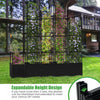 Costway 1 Pcs Raised Garden Bed With Trellis And Wheels Self-watering Planter Box With 3 Heights