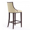 Fifth Avenue Traditional Wood Upholstered Barstool in Cream - Set of 2 | Tabouret de bar traditionnel en bois avec assise rembourree creme Fifth Avenue - Lot de 2
