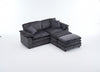 Liam 84.6" Comfortable Cloud Modular Sofa with Corduroy Upholstered,Grey  | Liam Canape modulaire confortable Cloud 84,6" avec revetement en velours cotele, Gris