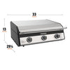 Blackstone 28" 3-Burner Drop-In Griddle With Hood - 6128 | Blackstone 28" Plancha encastrable a 3 bruleurs avec hotte - 6128