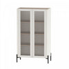 Abbey Modern 2-Piece Buffet and Bookcase in Maple and Off White | Buffet et bibliotheque modernes Abbey 2 pieces en erable et blanc casse