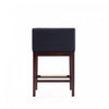 Kingsley Mid-Century Modern Wood Upholstered Counter Stool in Black - Set of 2 | Tabouret de comptoir Kingsley style milieu du siecle en bois et tissu, noir – Lot de 2