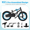 Costway 14" Kids Bike With Adjustable Saddle Handlebar Removable Training Wheels Handbrake Black