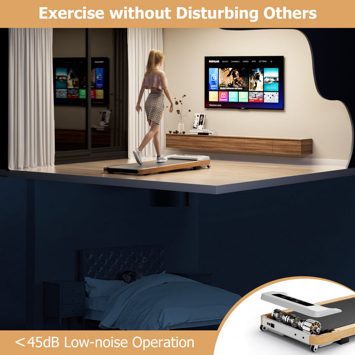 Goplus Walking Pad Under Desk Treadmill With Remote Control For Home/office Led Display