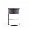 Cosmopolitan Mid-Century Modern Metal Upholstered Counter Stool in Gray - Set of 2 Bar Stool | Tabouret de comptoir moderne du milieu du siecle en metal et tissu gris Cosmopolitan - Lot de 2
