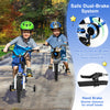 Costway 14'' Kid's Bike With Removable Training Wheels & Basket For 3-5 Years Old Skyblue