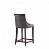Fifth Avenue Traditional Wood Upholstered Counter Stool in Graphite - Set of 3 | Tabouret de comptoir traditionnel en bois Fifth Avenue avec assise rembourree, graphite - Lot de 3