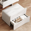 Emily 3-in-1 Vanity Table Set with LED Mirror and Storage,White Mirror Cabinet  | Emily Ensemble de coiffeuse 3-en-1 avec miroir LED et rangement, Blanc