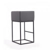 Embassy Mid-Century Modern Metal Upholstered Barstool in Gray - Set of 3 | Tabouret de bar Embassy style milieu du siecle en metal et tissu gris - Lot de 3