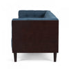 Dana 3-seater Tufted Fabric Sofa With Birch Wood Frame - Navy Blue | Canapé 3 Places Dana En Tissu Capitonné Avec Structure En Bois De Bouleau - Bleu Marine